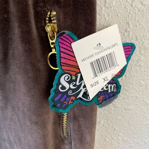 NWT Self Esteem Brown Velour Casual Pants Size XL - Picture 3 of 6